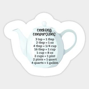 Cooking Conversion | Teapot Sticker